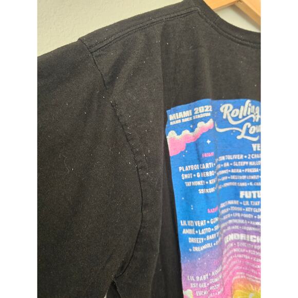 Rolling Loud Miami 2022 Graphic T-Shirt x Vans Black Tee Size M Music Fest Y2K - Picture 3 of 8